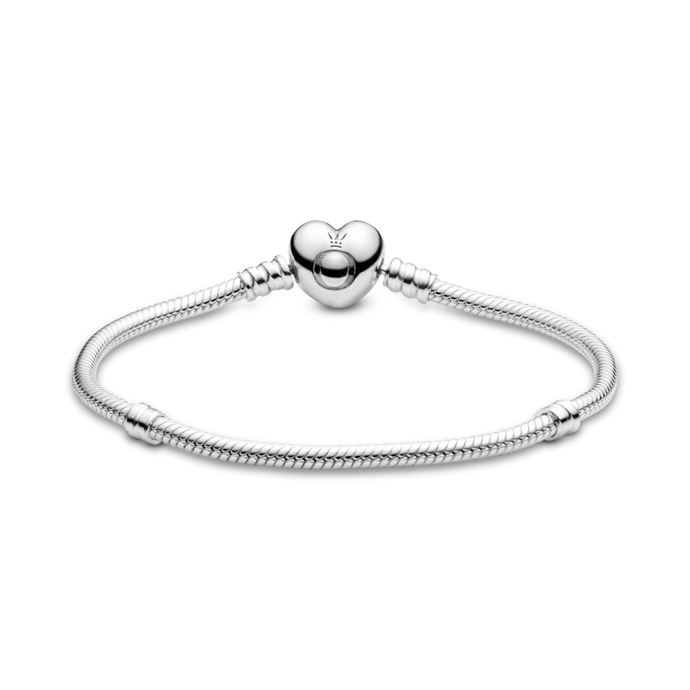 Brazalete Pandora Moments cadena de serpiente con broche de corazón