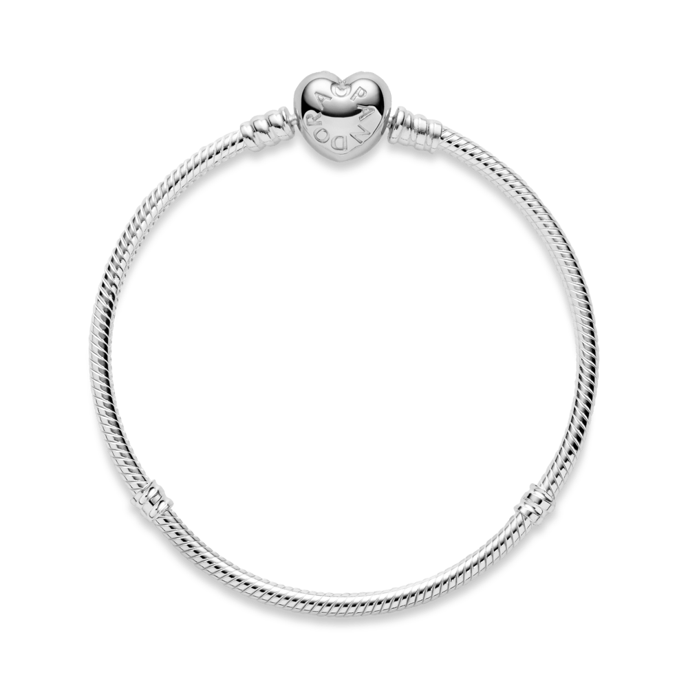 Brazalete Pandora Moments cadena de serpiente con broche de corazón