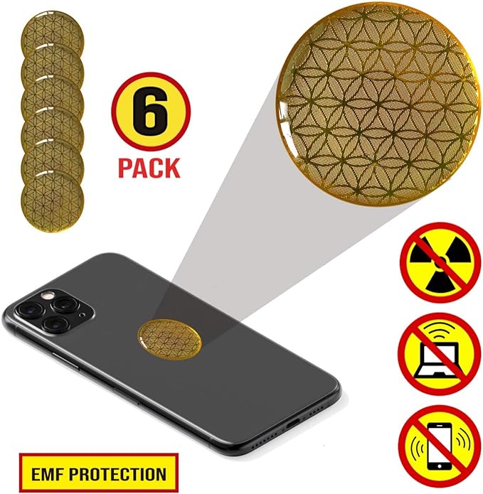 Etiqueta Pegatina Protector Anti Radiación Paq 6 Stickers para Celular