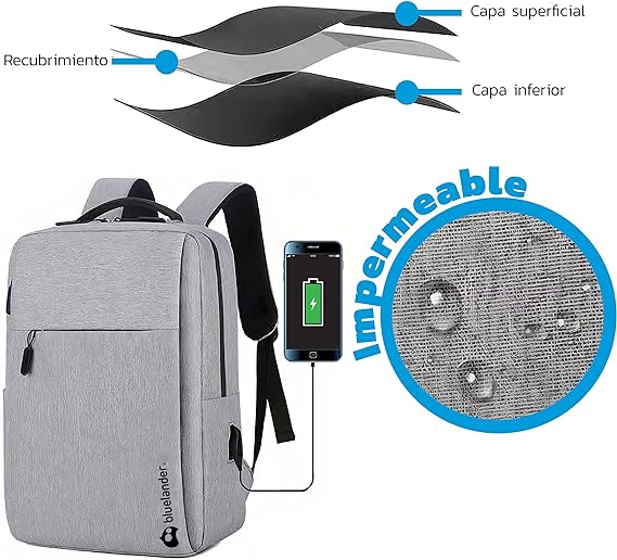 Bluelander Mochila para Laptop Antirrobo Impermeable