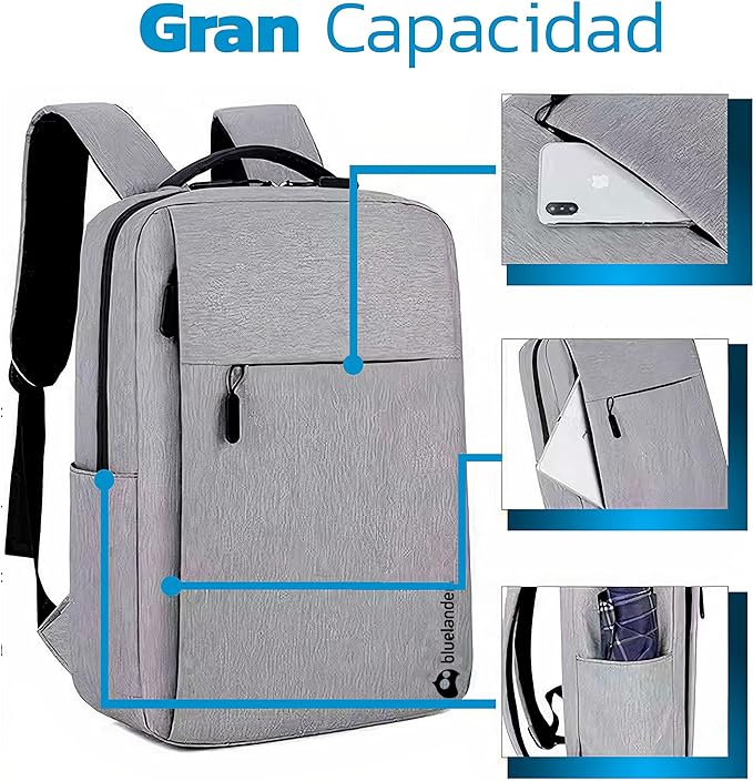 Bluelander Mochila para Laptop Antirrobo Impermeable